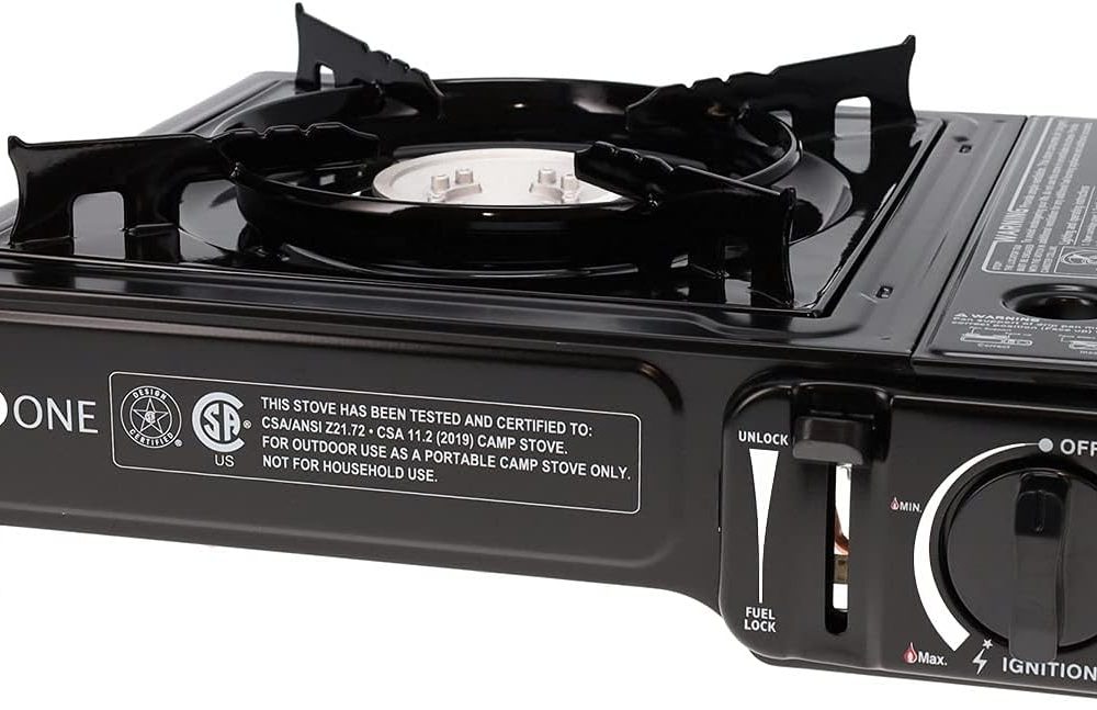 GasOne GS-1000 7,650 BTU Portable Butane Gas Stove Automatic Ignition with Carrying Case, CSA Listed