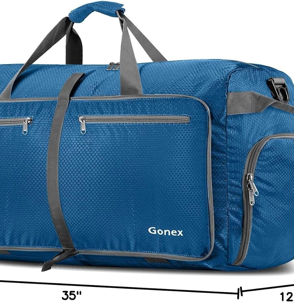 40L 60L 80L 100L 150L Large Foldable Travel Duffle Bag with Shoes Compartment, Packable Lightweight Water Repellent Duffel Bag for Camping Gym Weekender Bag - Image 10